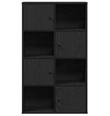 vidaXL Boekenkast 60x24x101,5 cm bewerkt hout zwart eikenkleurig