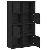 vidaXL Boekenkast 60x24x101,5 cm bewerkt hout zwart eikenkleurig