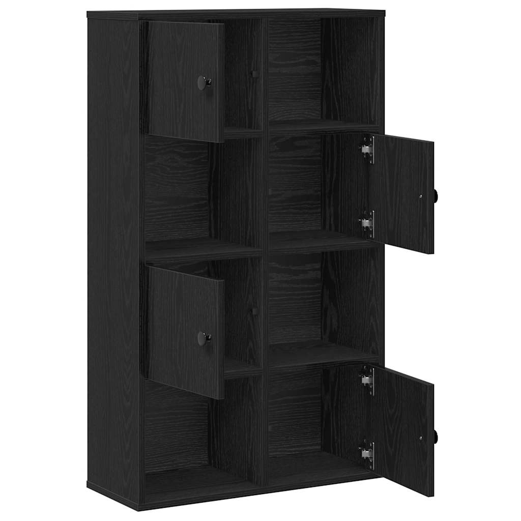 vidaXL Boekenkast 60x24x101,5 cm bewerkt hout zwart eikenkleurig