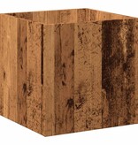 vidaXL Plantenbak 40x40x40 cm bewerkt hout oud houtkleurig