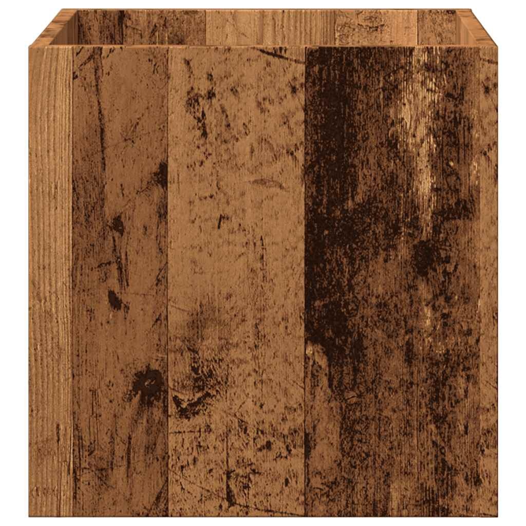 vidaXL Plantenbak 40x40x40 cm bewerkt hout oud houtkleurig