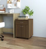 vidaXL Rolkast 45x38x54 cm bewerkt hout bruin eikenkleur