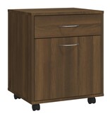 vidaXL Rolkast 45x38x54 cm bewerkt hout bruin eikenkleur