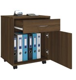 vidaXL Rolkast 45x38x54 cm bewerkt hout bruin eikenkleur