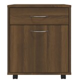 vidaXL Rolkast 45x38x54 cm bewerkt hout bruin eikenkleur