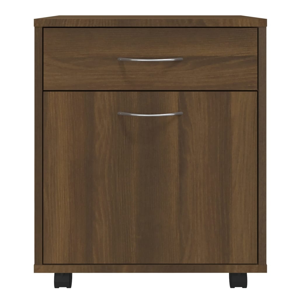 vidaXL Rolkast 45x38x54 cm bewerkt hout bruin eikenkleur