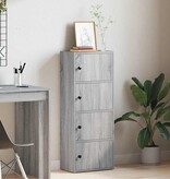 vidaXL Boekenkast 40x24x102 cm bewerkt hout grijs sonoma eikenkleurig