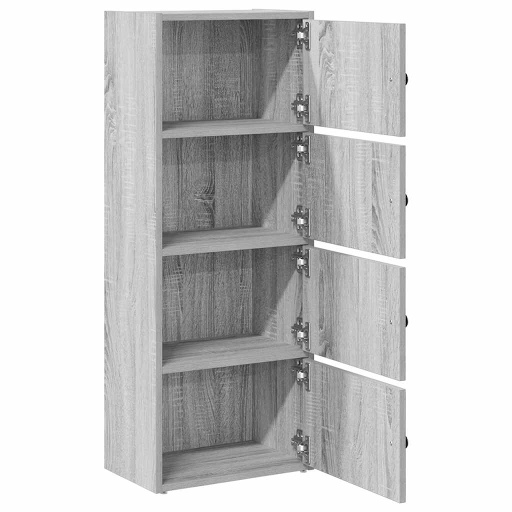 vidaXL Boekenkast 40x24x102 cm bewerkt hout grijs sonoma eikenkleurig