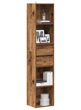 vidaXL Boekenkast 36x30x171 cm bewerkt hout oud houtkleurig