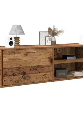 vidaXL Tv-meubel 120x34x37 cm bewerkt hout oud houtkleurig