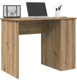 vidaXL Bureau 100x55x75 cm bewerkt hout artisanaal eikenkleur