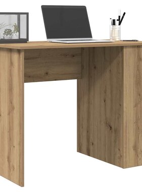 VidaXL Bureau 100x55x75 cm bewerkt hout artisanaal eikenkleur