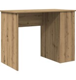 vidaXL Bureau 100x55x75 cm bewerkt hout artisanaal eikenkleur
