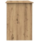 vidaXL Bureau 100x55x75 cm bewerkt hout artisanaal eikenkleur