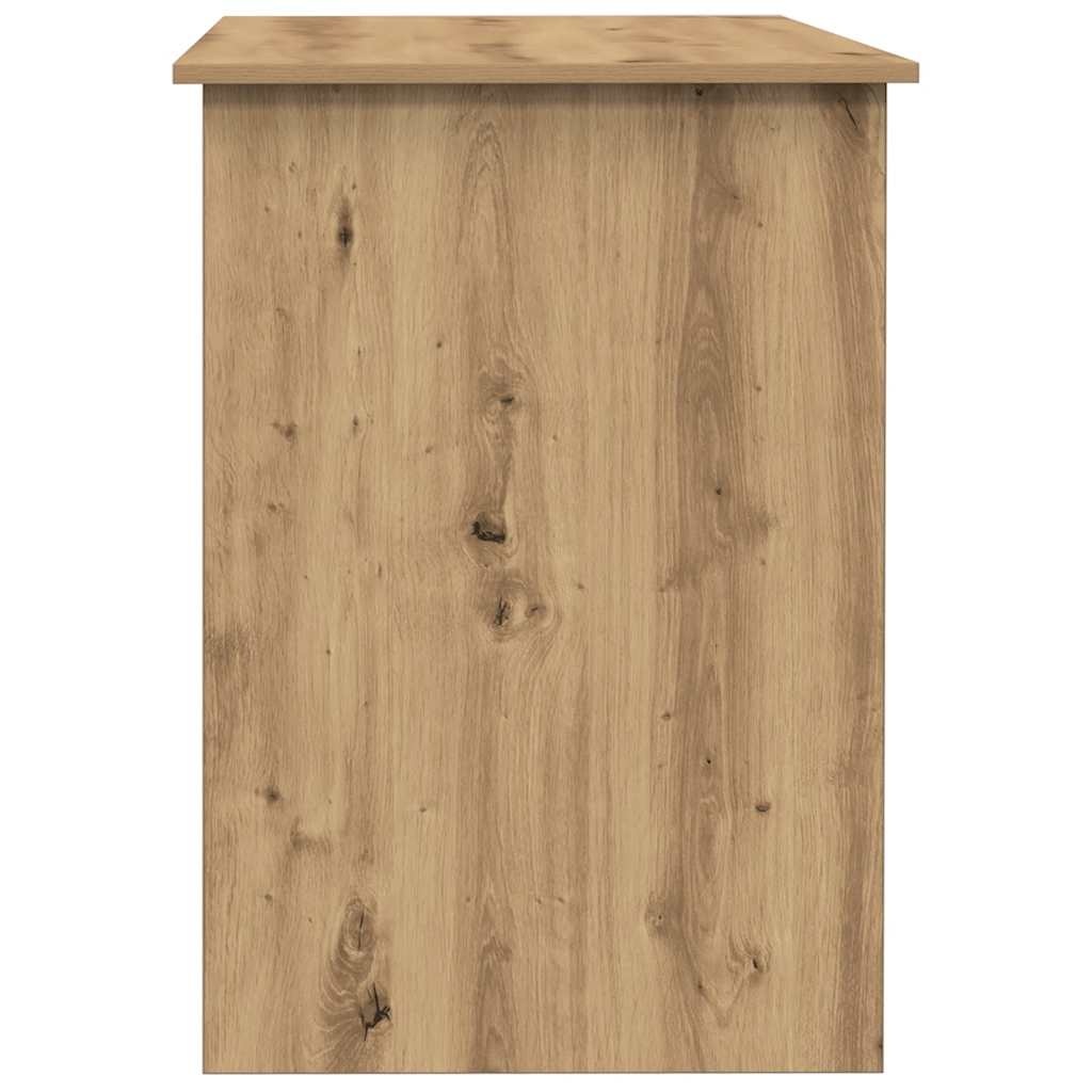 vidaXL Bureau 100x55x75 cm bewerkt hout artisanaal eikenkleur
