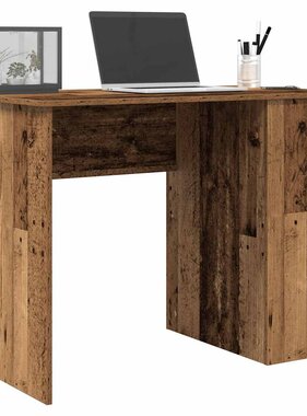 VidaXL Bureau 100x55x75 cm bewerkt hout oud houtkleurig