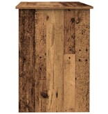 VidaXL Bureau 100x55x75 cm bewerkt hout oud houtkleurig