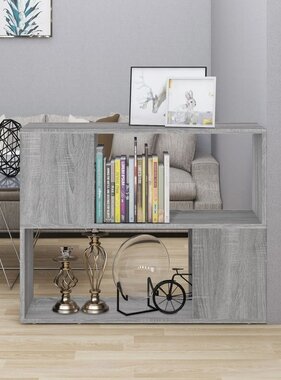 vidaXL Boekenkast/kamerscherm 80x24x63 cm grijs sonoma eikenkleurig
