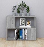 vidaXL Boekenkast/kamerscherm 80x24x63 cm grijs sonoma eikenkleurig