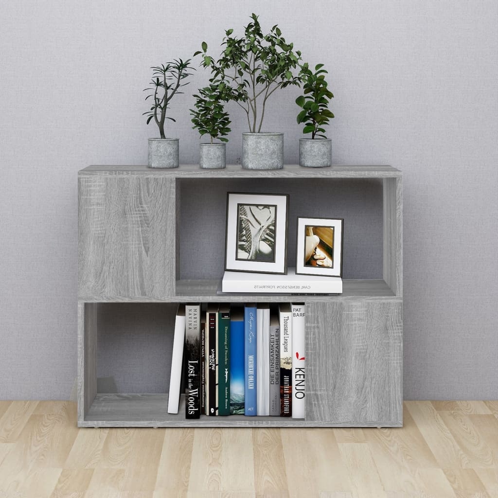 vidaXL Boekenkast/kamerscherm 80x24x63 cm grijs sonoma eikenkleurig