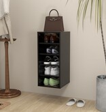 vidaXL Schoenenkast 31,5x35x70 cm spaanplaat zwart
