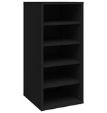 vidaXL Schoenenkast 31,5x35x70 cm spaanplaat zwart