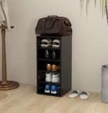 vidaXL Schoenenkast 31,5x35x70 cm spaanplaat zwart