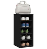 vidaXL Schoenenkast 31,5x35x70 cm spaanplaat zwart