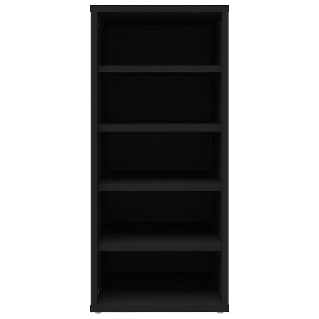 vidaXL Schoenenkast 31,5x35x70 cm spaanplaat zwart