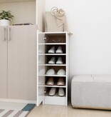 vidaXL Schoenenkast 32 x 35 x 92 cm bewerkt hout hoogglans wit