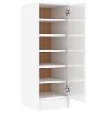 vidaXL Schoenenkast 32 x 35 x 92 cm bewerkt hout hoogglans wit