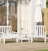 vidaXL Tuinstoelen Adirondack 2 st 75x77x77 cm massief grenenhout wit