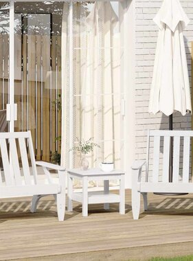 vidaXL Tuinstoelen Adirondack 2 st 75x77x77 cm massief grenenhout wit