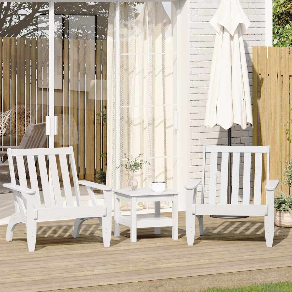 vidaXL Tuinstoelen Adirondack 2 st 75x77x77 cm massief grenenhout wit