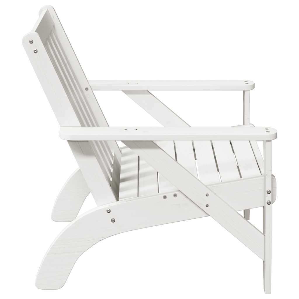 vidaXL Tuinstoelen Adirondack 2 st 75x77x77 cm massief grenenhout wit