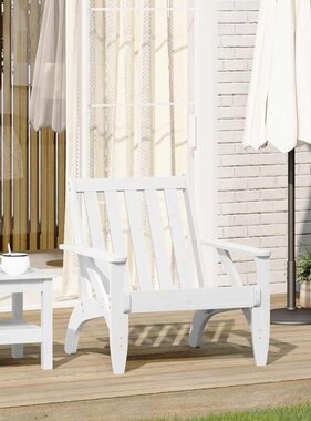 vidaXL Tuinstoel Adirondack 75x77x77 cm massief grenenhout wit