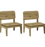 vidaXL Tuinstoelen 2 st 60x52,5x72 cm geïmpregneerd hout