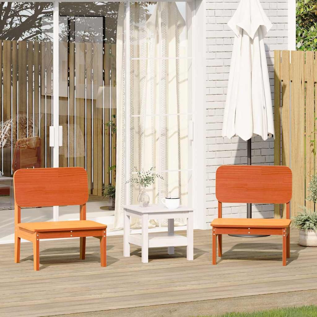 vidaXL Tuinstoelen 2 st 60x52,5x72 cm massief grenenhout wasbruin