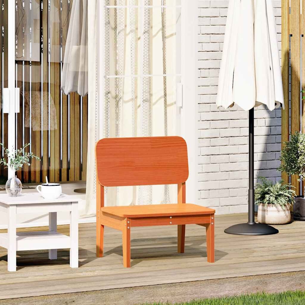 vidaXL Tuinstoel 60x52,5x72 cm massief grenenhout wasbruin