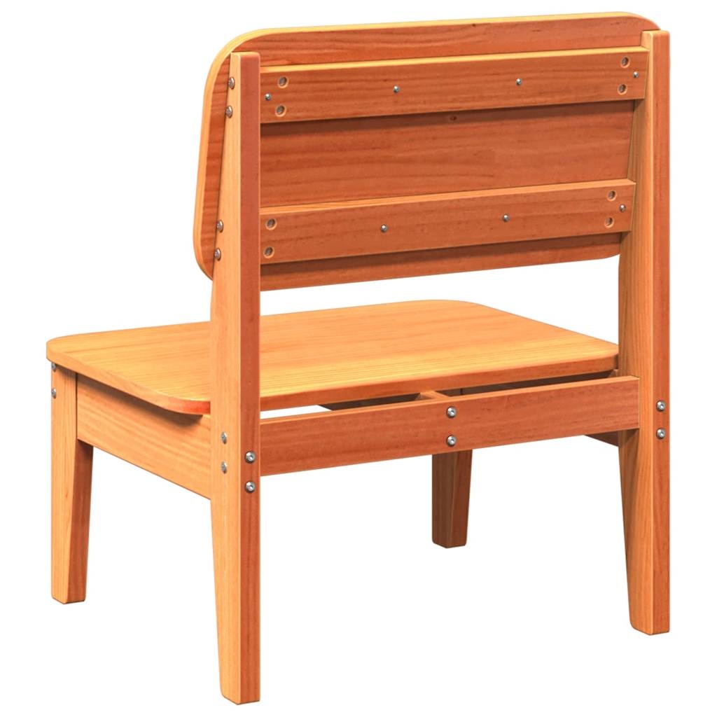 vidaXL Tuinstoel 60x52,5x72 cm massief grenenhout wasbruin