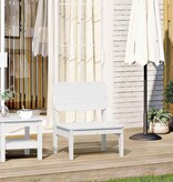 vidaXL Tuinstoel 60x52,5x72 cm massief grenenhout wit