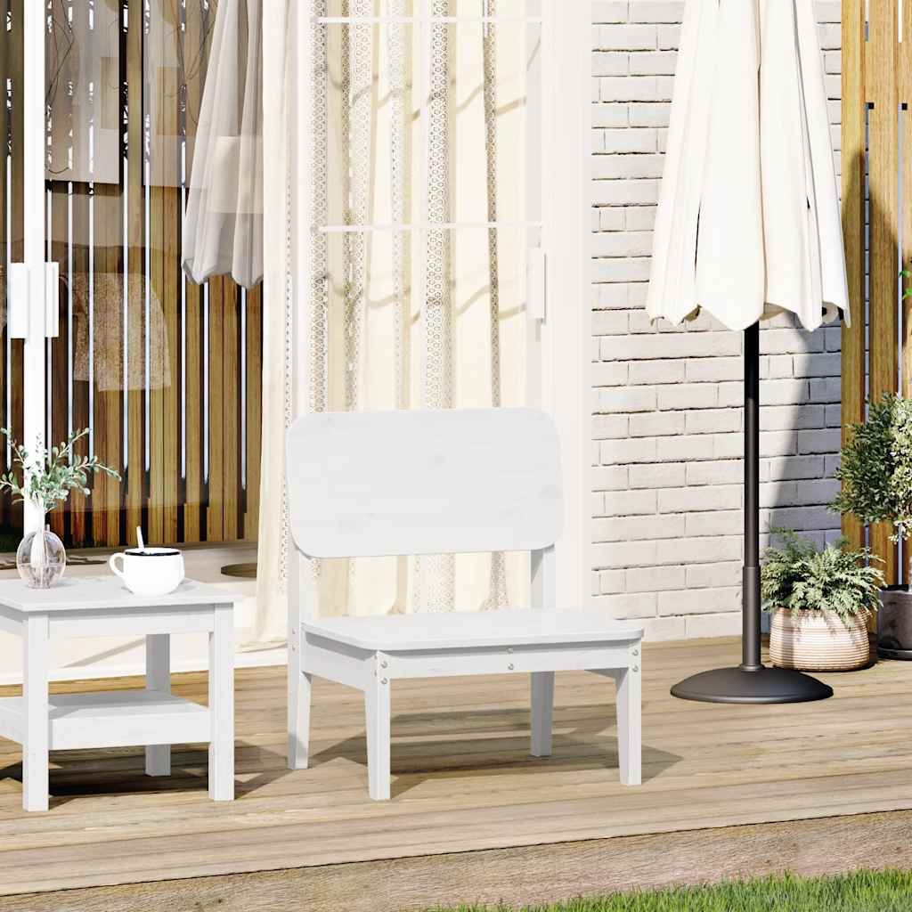 vidaXL Tuinstoel 60x52,5x72 cm massief grenenhout wit