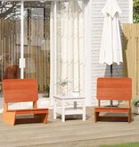 vidaXL Tuinstoelen 2 st 60x64x70,5 cm massief grenenhout wasbruin