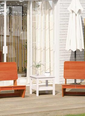 vidaXL Tuinstoelen 2 st 60x64x70,5 cm massief grenenhout wasbruin