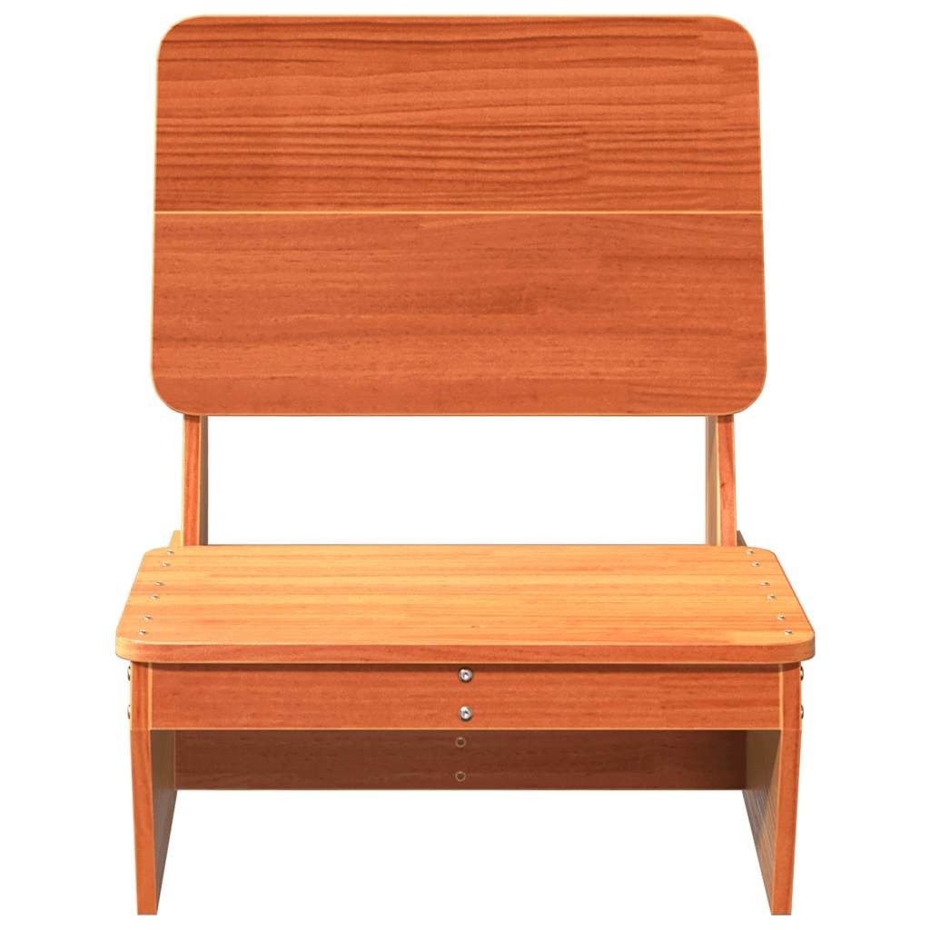 vidaXL Tuinstoelen 2 st 60x64x70,5 cm massief grenenhout wasbruin