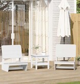 vidaXL Tuinstoelen 2 st 60x64x70,5 cm massief grenenhout wit