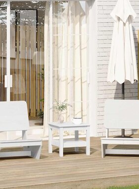 vidaXL Tuinstoelen 2 st 60x64x70,5 cm massief grenenhout wit