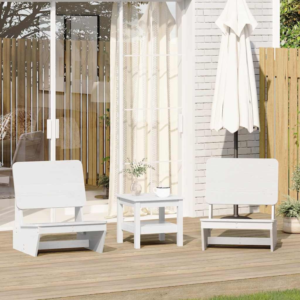 vidaXL Tuinstoelen 2 st 60x64x70,5 cm massief grenenhout wit