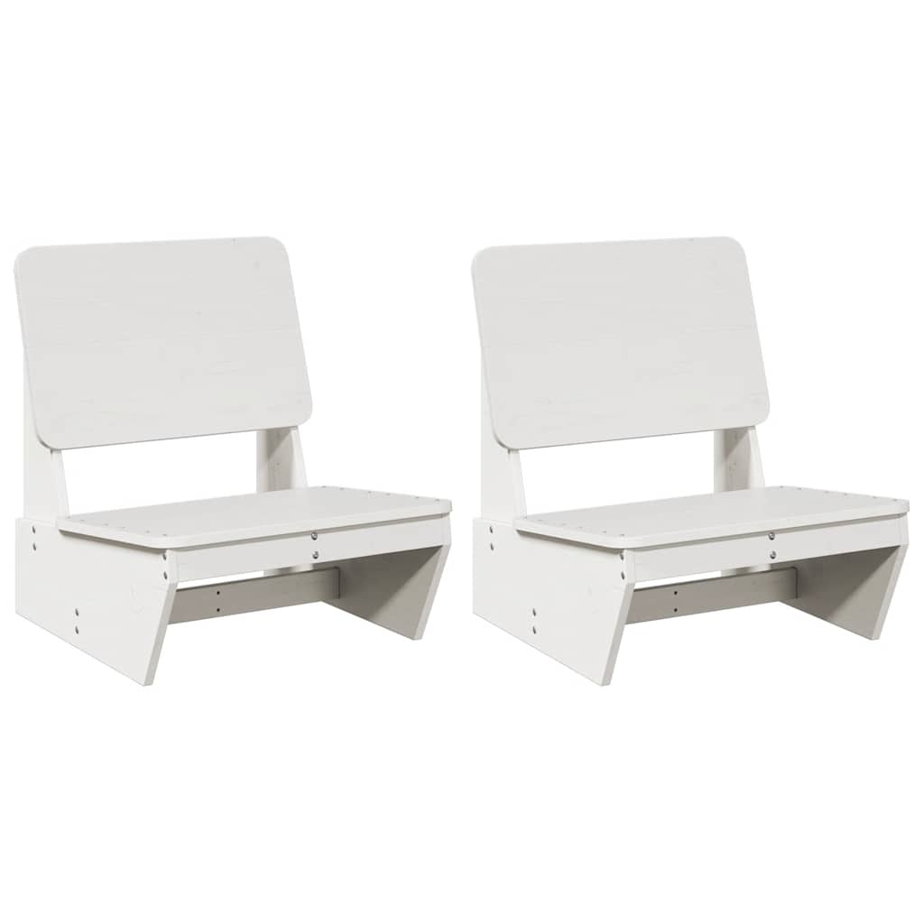 vidaXL Tuinstoelen 2 st 60x64x70,5 cm massief grenenhout wit