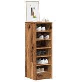 vidaXL Schoenenkast 32x35x92 cm bewerkt hout oud houtkleurig